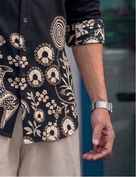 Tropical Summer Embroidery Wear Shirt